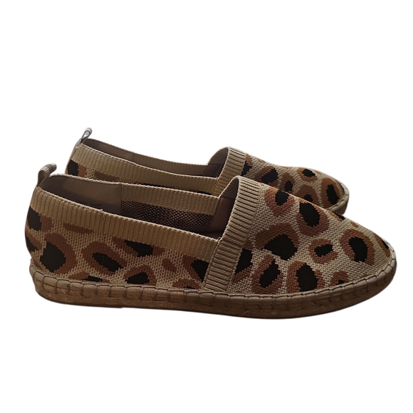 Deltan Hensley Espadrilles Womens Size 9 M Leopard Print Flyknit Slip on Flats - Picture 2 of 5